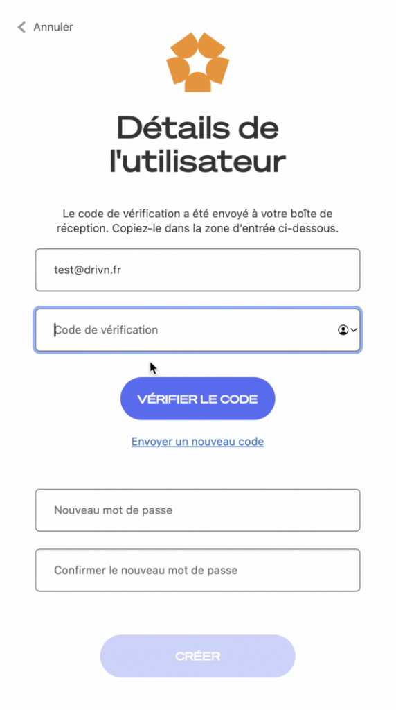 Créer un compte local